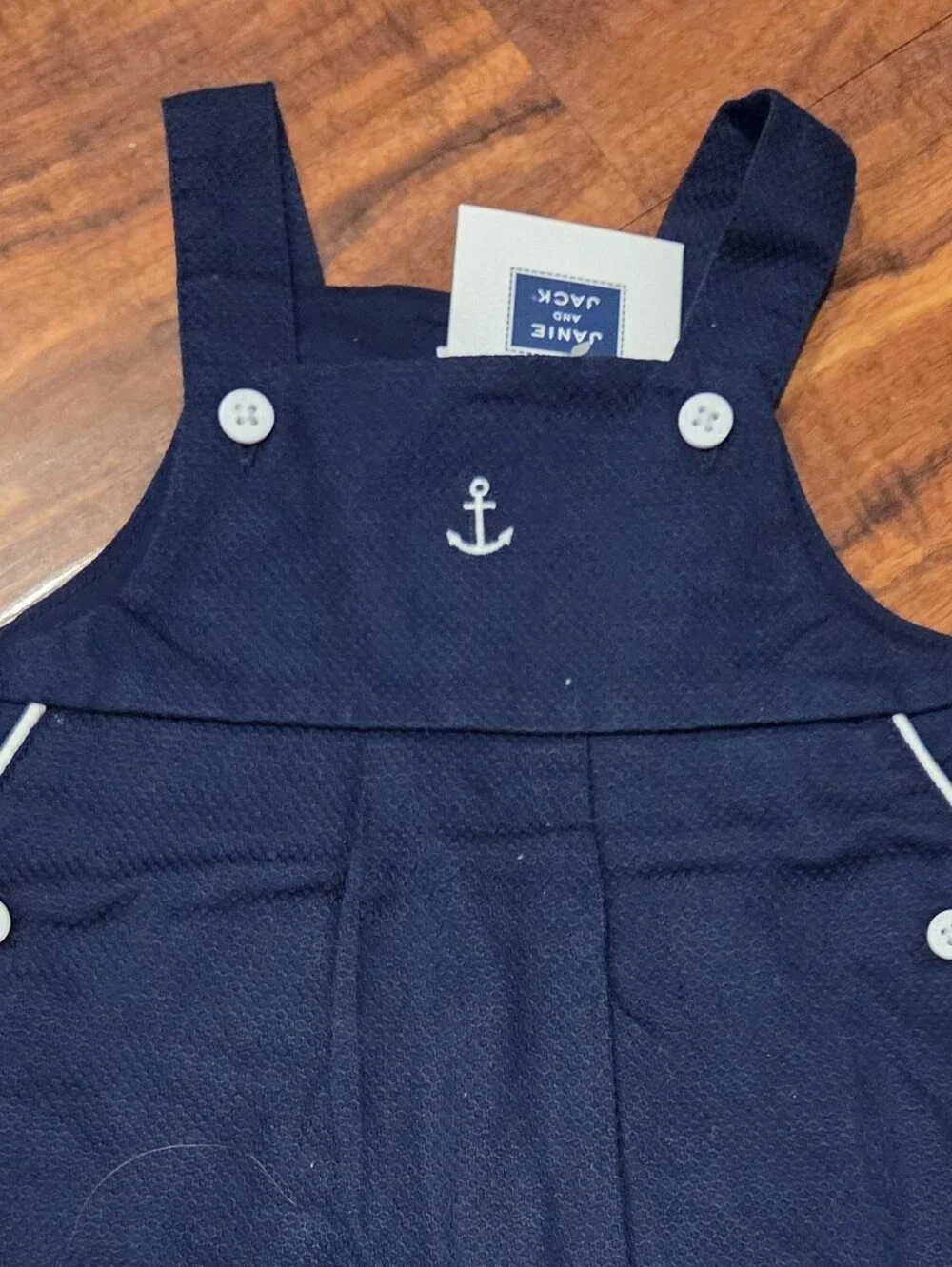 Janie and Jack NWT 3-6 Months Navy Sailboat Bodysuit and Shortall Romper
